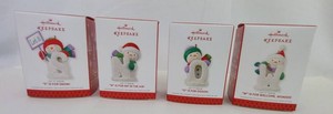 Christmas Ornaments - Hallmark Keepsake 2013 SNOW Set (Lot of 4)