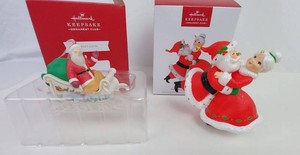 Christmas Ornaments - Hallmark Keepsake Santas Sleigh & May I Have This Dance (Lot of 2)