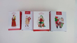 Christmas Ornaments - Hallmark Keepsake Santa Collection (Lot of 4)