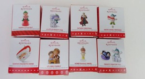 Christmas Ornaments - Hallmark Keepsake Assorted Designs (Lot of 8)