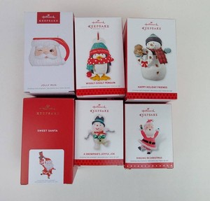 Christmas Ornaments - Hallmark Keepsake Mixed Designs (Lot of 6)