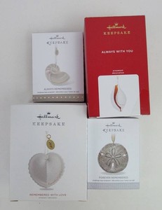 Christmas Ornaments - Hallmark Keepsake Remembrance Collection (Lot of 4)