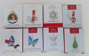 Christmas Tree Ornaments - Hallmark Keepsake Designs (Lot of 8)