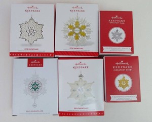 Snowflake Ornaments - Hallmark Keepsake Collection (Lot of 6)