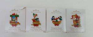 Christmas Ornaments - Hallmark Keepsake Santas Holiday Train (Lot of 4)