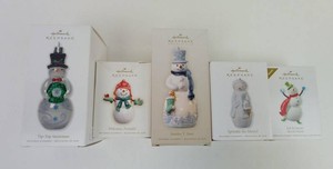 Snowman Christmas Ornaments - Hallmark Keepsake (Lot of 5)