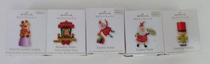 Christmas Ornaments - Hallmark Keepsake Miniature Designs (Lot of 5)
