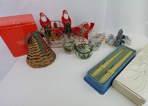 Christmas Candle Holders & Holiday Decor Mixed Lot