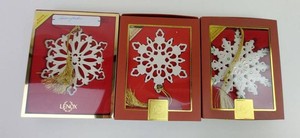 Christmas Ornaments - Lenox Snowflake Set of 3
