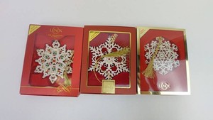 Christmas Ornaments - Lenox Annual Snowflakes (Lot of 3)