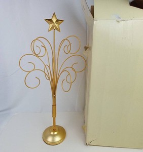 Ornament Display Tree - 20 Tabletop Gold Stand