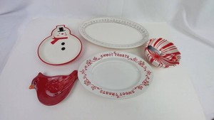 Christmas Serving Dishes - Hallmark Mixed Lot of 5