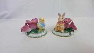 Candle Holders - Avon Springtime Collection Duck & Bunny (Lot of 2)