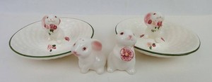 Salt & Pepper Shaker Set - Avon Rabbit Dishes
