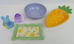 Decorative Dishes & Easter Decor Mixed Lot