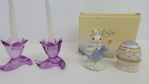 Salt and Pepper Shakers & Candle Holders - Lenox Easter Mixed Lot