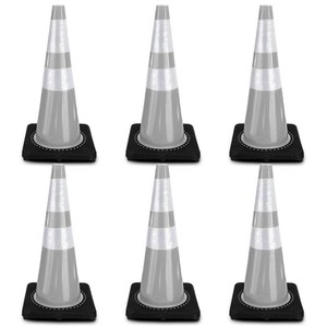 $153 Copkim 6 Pcs Traffic Safety Cones, White 28