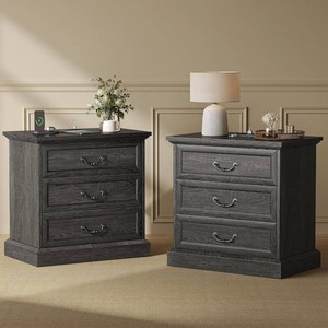 $200 Huuger Nightstand w Charging Station (2)