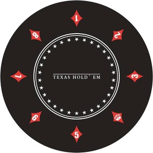 nuveti Round Poker Mat 6-8 Players 46