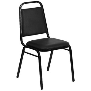 $212 (4) Flash Furniture Vinyl Chair with Black Frame