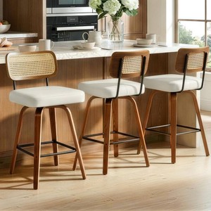 $279 Swivel Bar Stools, 26 Counter Height (3)