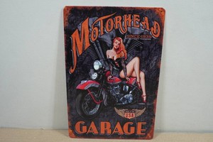 Novelty Vintage Style Metal Sign - Motorhead Garage