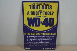 Novelty Vintage Style Metal Sign - WD-40