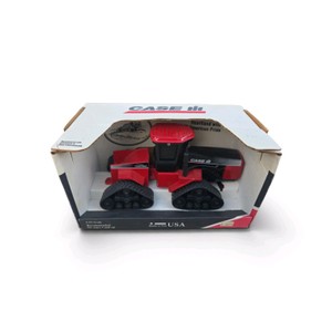 132 Scale Case IH QuadTrac Tractor (1996 Collector Edition) made in the USA by Scale Models (Stock #FG-ZSM857), featuring a red and black die-cast metal body with free-rolling rubber tracks