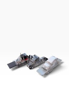 Lot of 3 Vintage ERTL 164 Scale Die-Cast Semi Truck Transport Toys