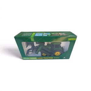 Vintage 132 scale John Deere 3350 Tractor with Endloader and Attachments manufactured by Ertl (Model #5647 or similar series from the late 1980s1990s