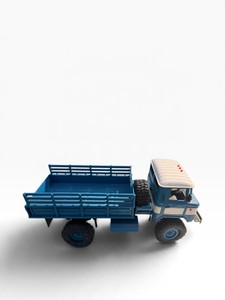 Vintage-Style 4x4 Cabover Flatbed Truck  Blue & White Diecast Model  Farm Utility Vehicle