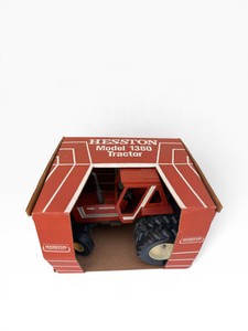 Vintage Hesston 1380 Tractor  Diecast Farm Toy  Original Display Box  Red