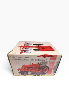 ERTL 50th Anniversary 1954 Farmall 400 Tractor w Cultivator  Diecast  Boxed