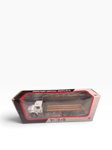First Gear 134 Scale Diecast Flatbed Truck  White Cab  Original Box