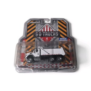 GreenLight S.D. Trucks Series 4 164 scale diecast 2018 International WorkStar Construction Dump Truck in white.