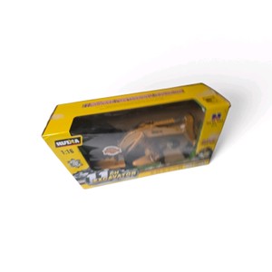 Valued at $140 yellow Huina 116 scale 11-channel (11CH) remote-controlled excavator toy (Model 1510) packaged inside its retail box