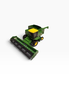 Vintage ERTL John Deere Turbo Combine Harvester Farm Toy  Grain Header & Unloading Auger