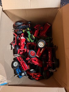 Large Mystery Box of Vintage Diecast Farm Toys  Tractors, Implements & Equipment  Mixed Lot