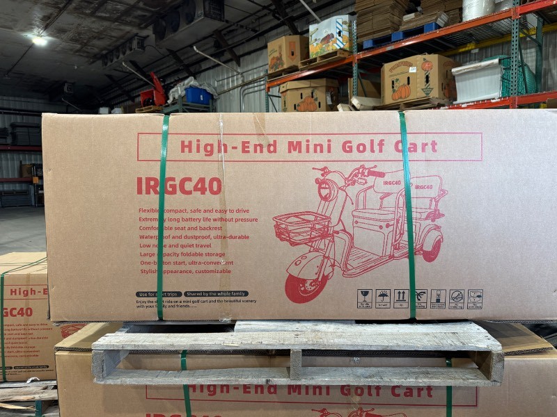 2026 SDLANCH Electric Tricycle Mini Golf Cart (MGC40) - Red (optional assembly service available)