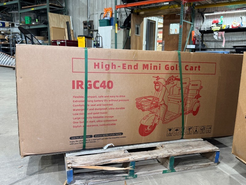 2026 SDLANCH Electric Tricycle Mini Golf Cart (MGC40) - Red (optional assembly service available)