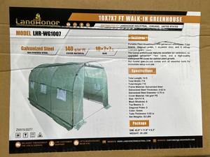 Landhonor 10 x 7 x 7 Ft Walk-in Greenhouse (LHR-WG1007)
