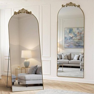 MISSDAY Vintage Baroque Full Length Mirror, 71X32 Antique Large Arched