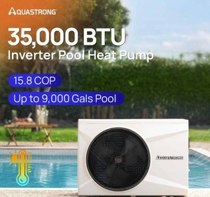HEX035 35,000 BTU PRO Heat Pump For 9,000 Gallons Pools 120V
