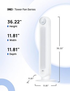 DREO Tower Fan for Bedroom, 28fts Velocity, Ultra Quiet Fan,
