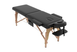 Civama Massage Table Massage Bed Portable 29 LBs Light Weight 2 Section Foldable Tattoo Bed Facial Care Spa Lash Bed Height Adjustable Sturdy Wooden