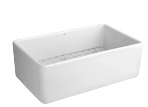 DXV D20102000.415 Hillside 30 Apron Kitchen Sink with Center Drain in CANVAS WHITE