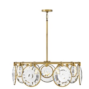 Nala LED Pendant FR31265HBR  Width 31.00 (in) Height 10.75 (in) Depth 31.00 (in) LED Pendant by Fredrick Ramond from the Nala collection in Heritage Brass finish