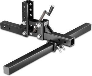 ATVUTV Manual Implement Lift, 1-Point and 2-Inch Receiver, 50 in,  Bar Adjustable Height, UTV ATV