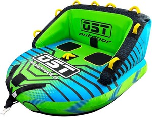 Ost Outdoor  2-4 Person Towable Tubes for Boating, Sofa Style Boat Tube, Water Sports Inflatable Towables Tubes for Boats to Pull, Dual Tow