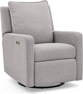 Delta Children BabyGap Harlowe Power Recliner with USB-A & Charging Port Greenguard Gold Certified - Stain-Resistant Performance Fabric is Oeko-TEX Standard 100 Certified, Ash